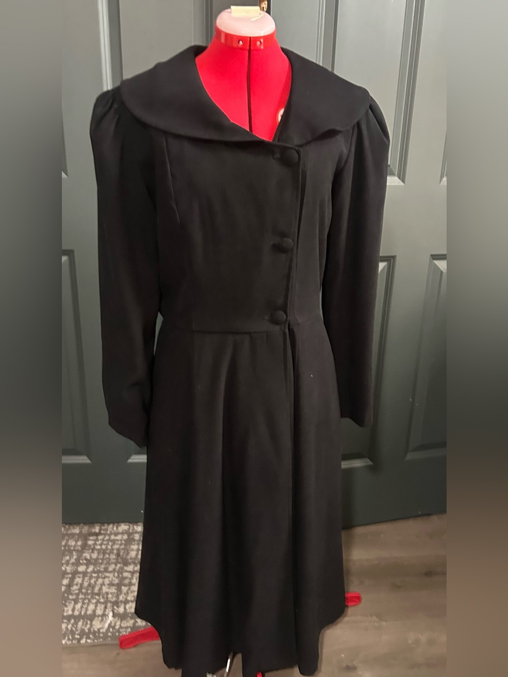 Stop Staring Black Dress Coat